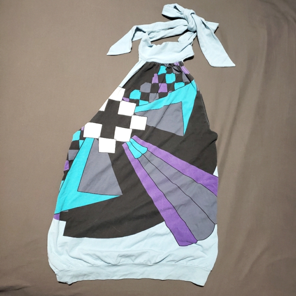 Supremebeing no back tie up abstract shirt size S